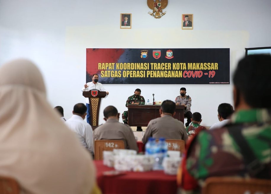 Pemkot Makassar Terus Berkolaborasi Bersama TNI-Polri untuk Menurunkan Angka Covid-19